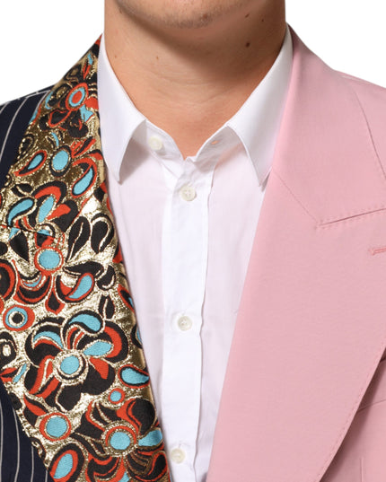 Dolce & Gabbana Multicolor Patchwork Single Breasted Jacket Blazer
