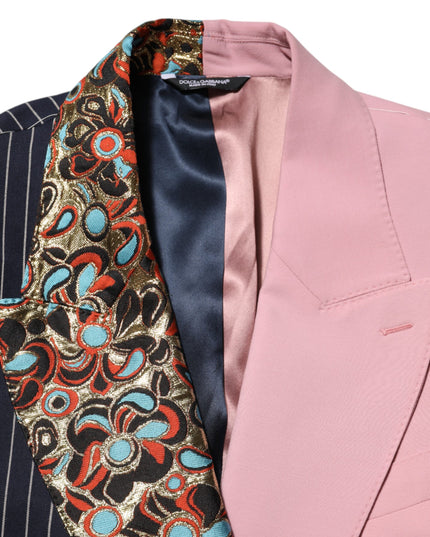 Dolce & Gabbana Multicolor Patchwork Single Breasted Jacket Blazer