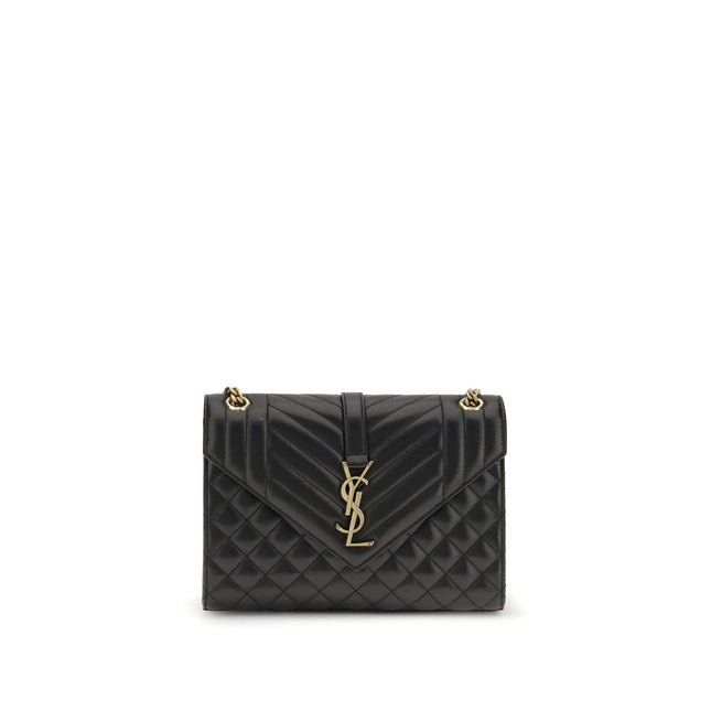 Saint Laurent Black Calf Leather Bos Taurus Shoulder Bag