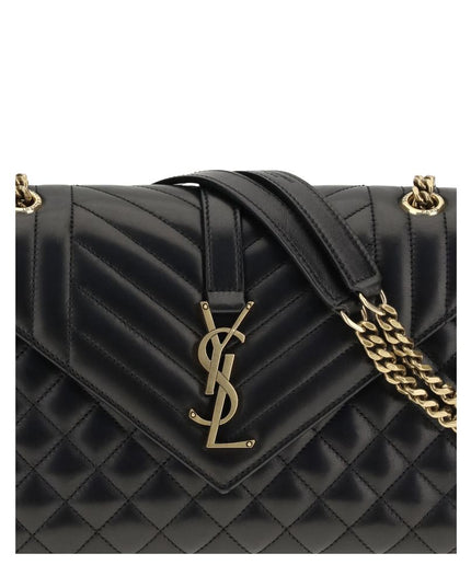 Saint Laurent Black Calf Leather Bos Taurus Shoulder Bag