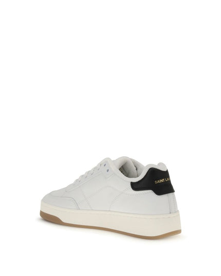 Saint Laurent White Calf Leather Bos Taurus Low Top Sneakers
