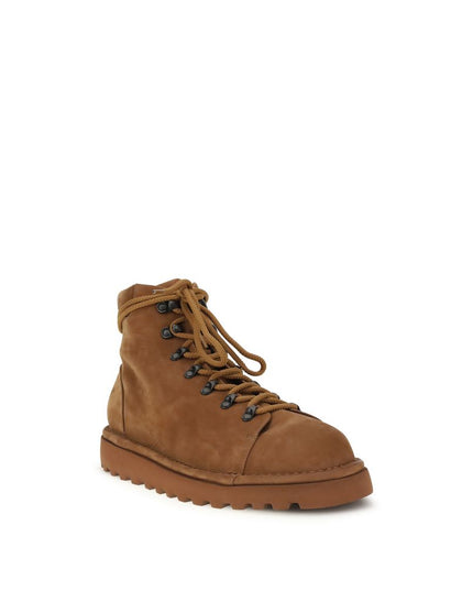 Marsell Brown Calf Leather Bos Taurus Lace-Up Boots