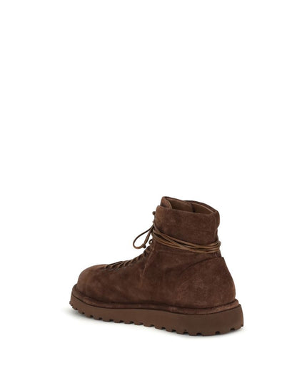 Marsell Brown Calf Leather Bos Taurus Lace-Up Boots