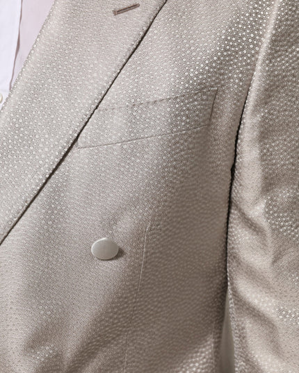 Dolce & Gabbana Beige MARTINI Double-Breasted Suit Blazer