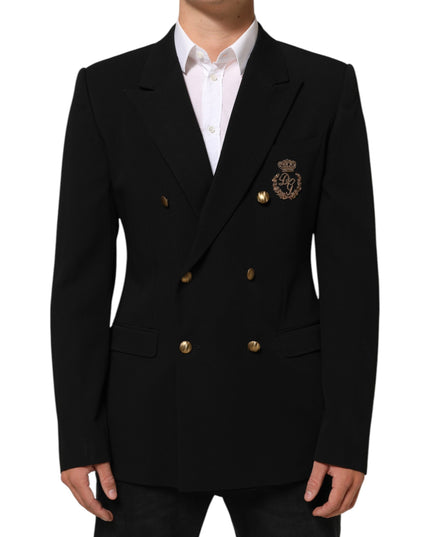 Dolce & Gabbana Black Wool 2 Buttons Suit Men Jacket Blazer