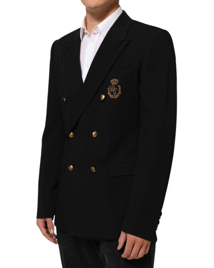 Dolce & Gabbana Black Wool 2 Buttons Suit Men Jacket Blazer