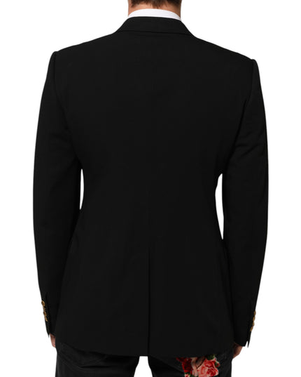 Dolce & Gabbana Black Wool 2 Buttons Suit Men Jacket Blazer