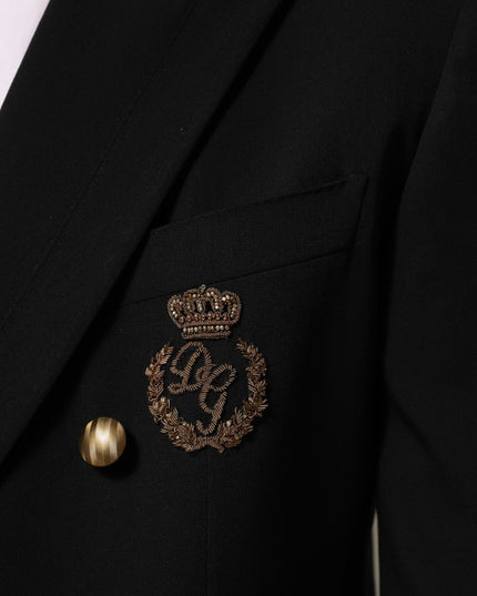 Dolce & Gabbana Black Wool 2 Buttons Suit Men Jacket Blazer