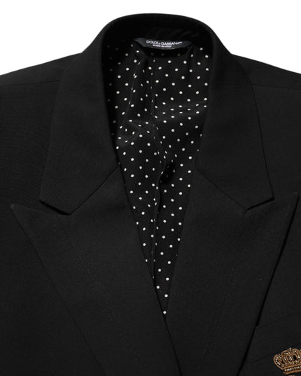 Dolce & Gabbana Black Wool 2 Buttons Suit Men Jacket Blazer