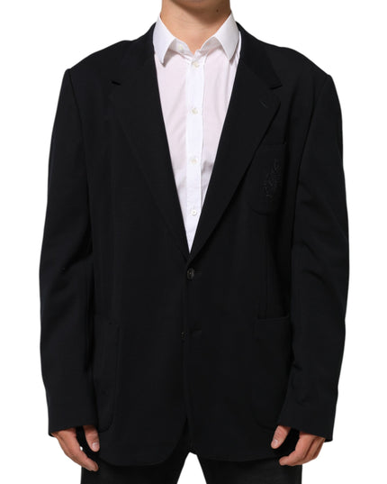 Dolce & Gabbana Black Viscose 2 Buttons Suit Jacket Blazer