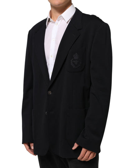 Dolce & Gabbana Black Viscose 2 Buttons Suit Jacket Blazer