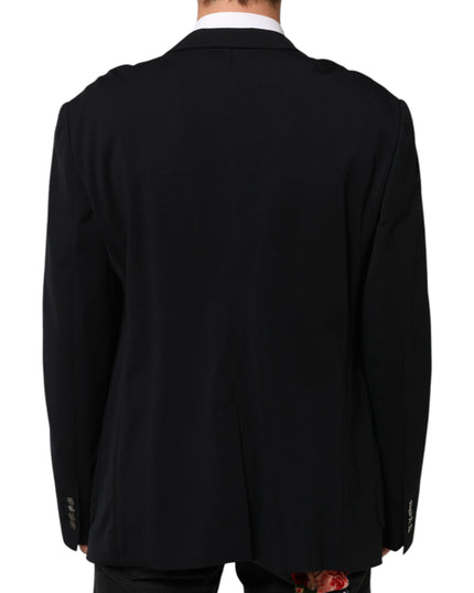 Dolce & Gabbana Black Viscose 2 Buttons Suit Jacket Blazer