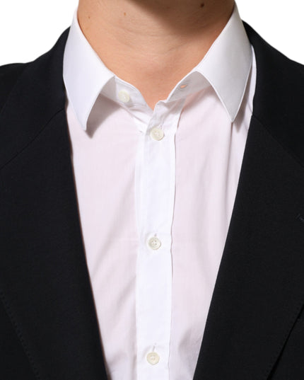 Dolce & Gabbana Black Viscose 2 Buttons Suit Jacket Blazer