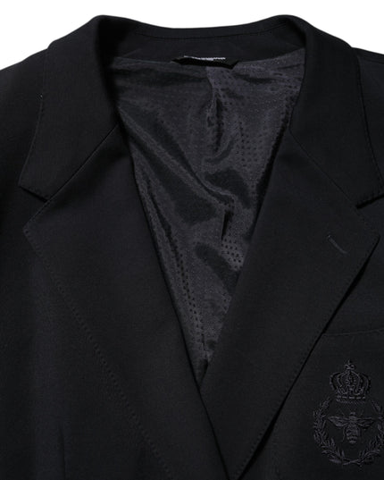 Dolce & Gabbana Black Viscose 2 Buttons Suit Jacket Blazer