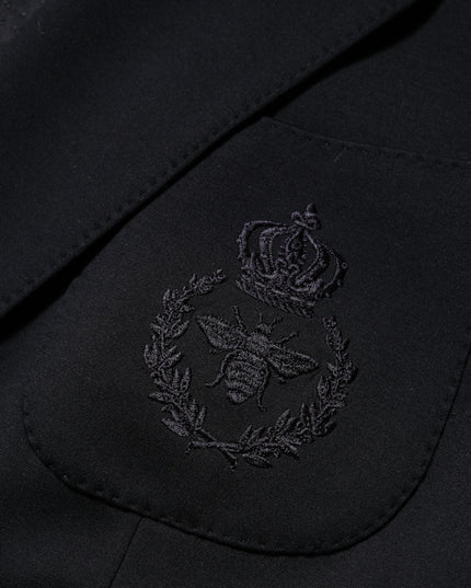 Dolce & Gabbana Black Viscose 2 Buttons Suit Jacket Blazer