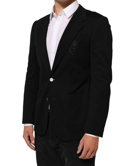 Dolce & Gabbana Black Viscose 2 Buttons Suit Jacket Blazer