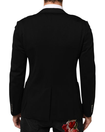 Dolce & Gabbana Black Viscose 2 Buttons Suit Jacket Blazer