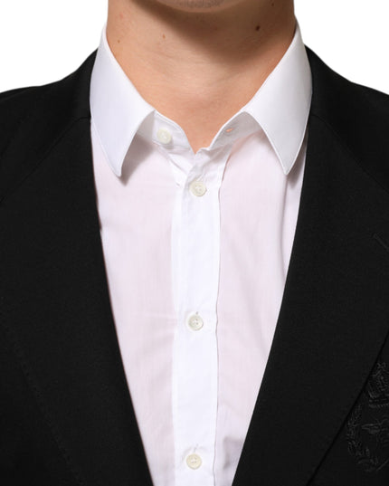 Dolce & Gabbana Black Viscose 2 Buttons Suit Jacket Blazer
