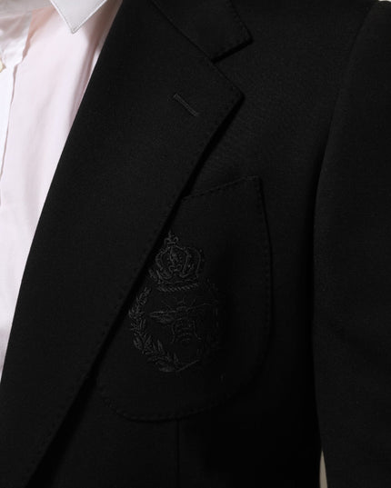 Dolce & Gabbana Black Viscose 2 Buttons Suit Jacket Blazer