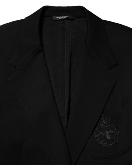 Dolce & Gabbana Black Viscose 2 Buttons Suit Jacket Blazer