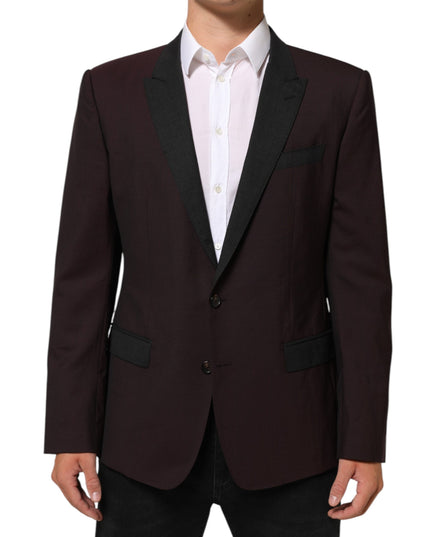 Dolce & Gabbana Maroon Wool 2 Buttons Suit Jacket Blazer