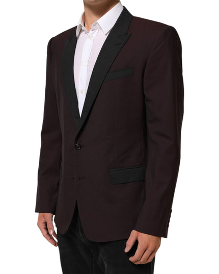 Dolce & Gabbana Maroon Wool 2 Buttons Suit Jacket Blazer