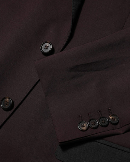 Dolce & Gabbana Maroon Wool 2 Buttons Suit Jacket Blazer