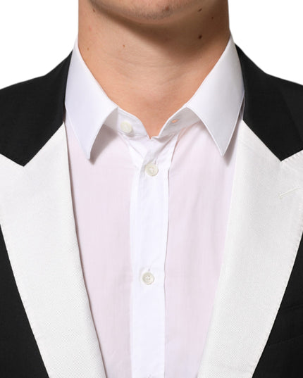 Dolce & Gabbana Black White MARTINI 1 Button Men Suit Blazer
