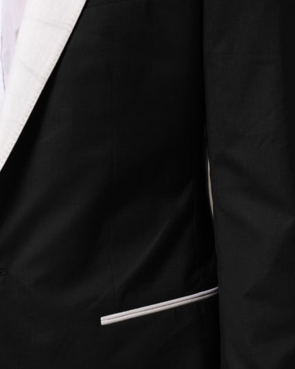 Dolce & Gabbana Black White MARTINI 1 Button Men Suit Blazer
