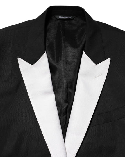 Dolce & Gabbana Black White MARTINI 1 Button Men Suit Blazer