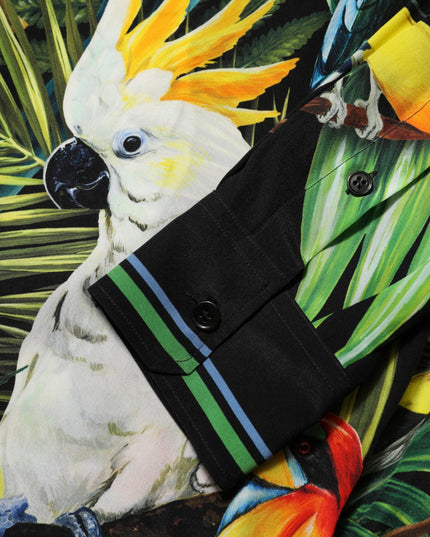 Dolce & Gabbana Multicolor Parrot Print Lounge Casual Shirt