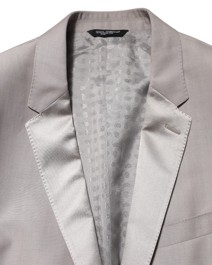 Dolce & Gabbana Light Gray Wool 2 Piece MARTINI Formal Suit