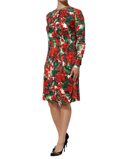 Dolce & Gabbana Multicolor Floral Short Portofino Dress