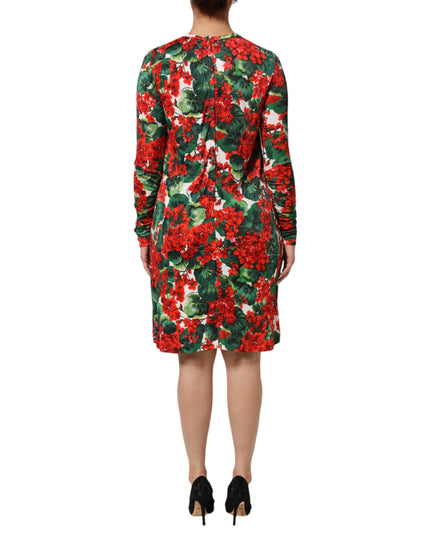 Dolce & Gabbana Multicolor Floral Short Portofino Dress