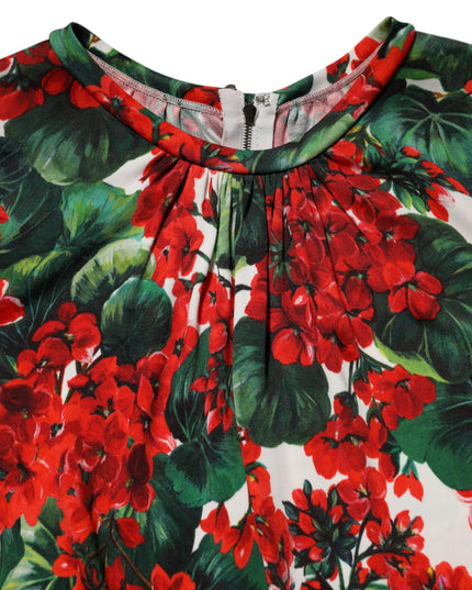 Dolce & Gabbana Multicolor Floral Short Portofino Dress