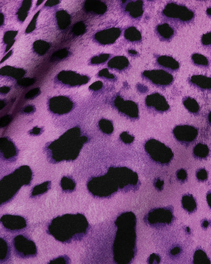 Dolce & Gabbana Violet Leopard Sheath Bodycon Mini Dress