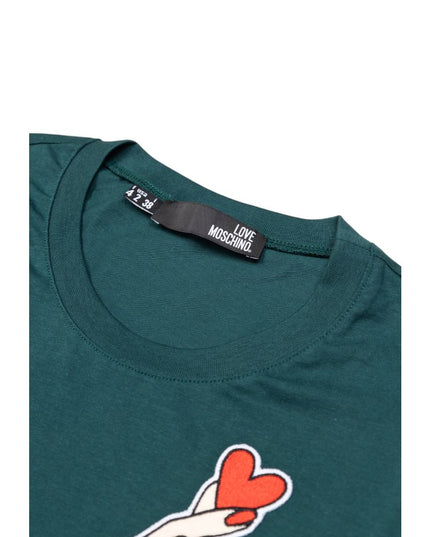 Love Moschino Black Cotton T-Shirt