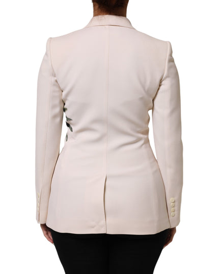Dolce & Gabbana Beige Embroidered Single Breasted Jacket