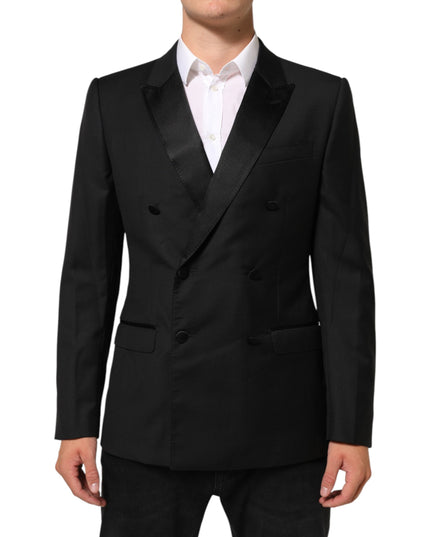 Dolce & Gabbana Black MARTINI Double-Breasted Suit Blazer
