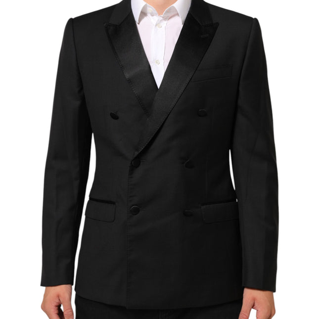 Dolce & Gabbana Black MARTINI Double-Breasted Suit Blazer