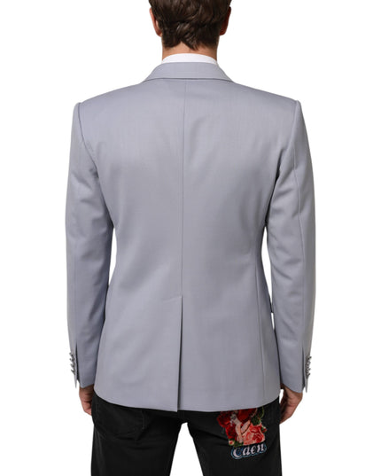 Dolce & Gabbana Gray Wool SICILIA 2 Buttons Men Suit Blazer