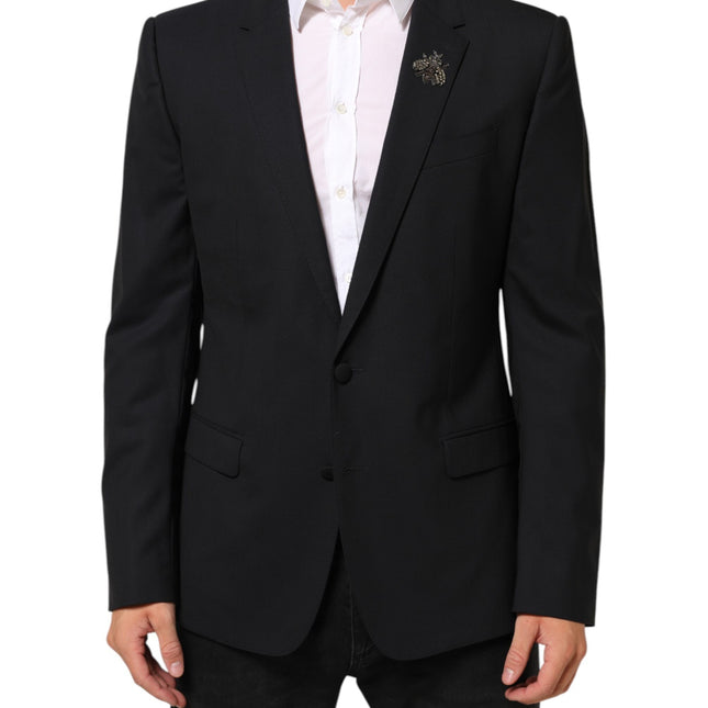Dolce & Gabbana Black Bee MARTINI 2 Button Men Suit Blazer