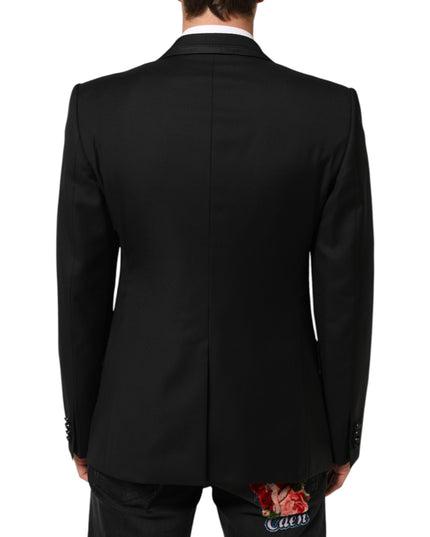 Dolce & Gabbana Black Wool 1 Button Suit Jacket Men Blazer