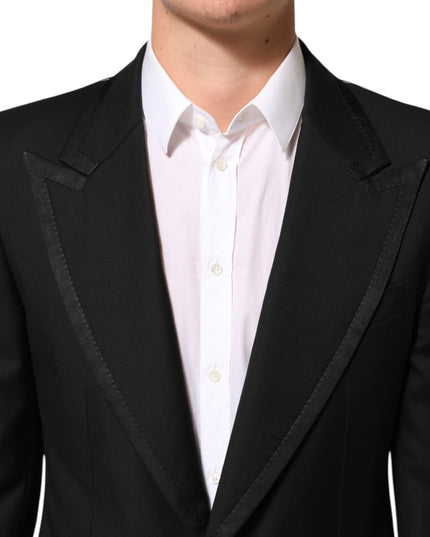 Dolce & Gabbana Black Wool 1 Button Suit Jacket Men Blazer