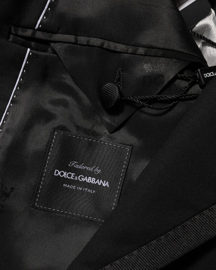 Dolce & Gabbana Black Wool 1 Button Suit Jacket Men Blazer