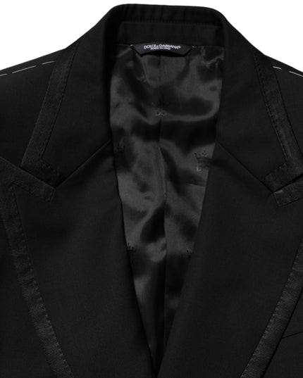 Dolce & Gabbana Black Wool 1 Button Suit Jacket Men Blazer