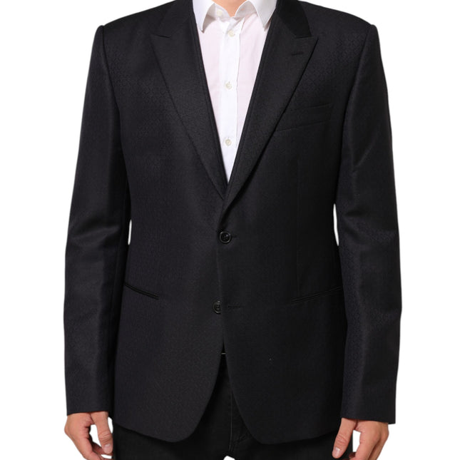 Dolce & Gabbana Black Wool 2 Buttons Suit Jacket Men Blazer
