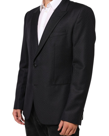 Dolce & Gabbana Black Wool 2 Buttons Suit Jacket Men Blazer