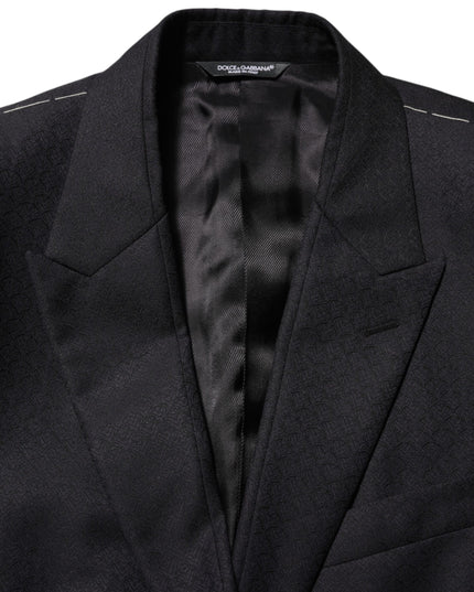 Dolce & Gabbana Black Wool 2 Buttons Suit Jacket Men Blazer