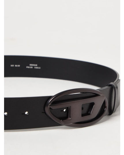Diesel Black Leather Regular Belt